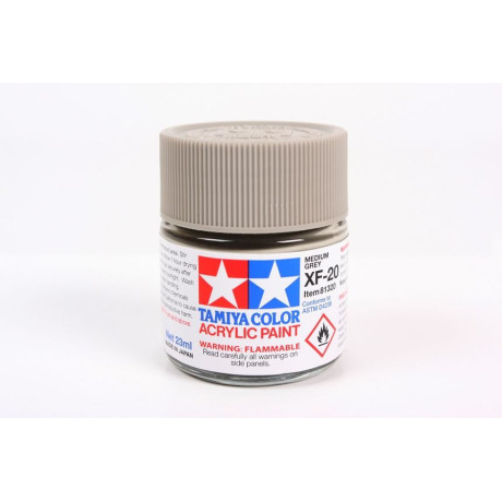 81320 XF-20 Flat Medium Grey Tamiya Color Acrylic Paint 23ml