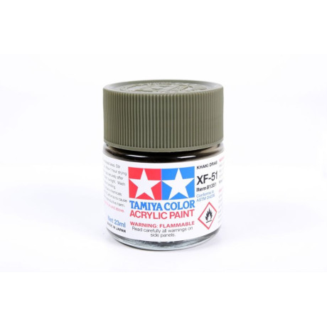 81351 XF-51 Flat Khaki Drab Tamiya Color Acrylic Paint 23ml