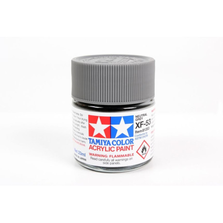 81353 XF-53 Flat Neutral Grey Tamiya Color Acrylic Paint 23ml