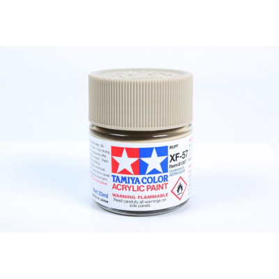 81357 XF-57 Flat Buff (Yellow-Brown) Tamiya Color Acrylic Paint 23ml