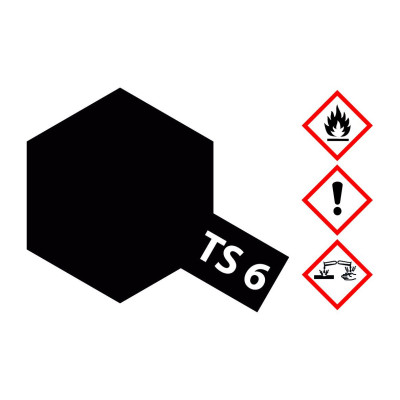 85006 TS 6 Flat Black Tamiya Color 100ml (Acrylic Spray Paint)