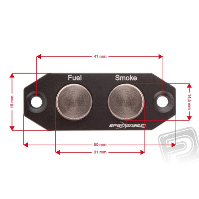Tankovací ventil + ventil pro kouřovou směs (černý)