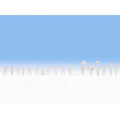 Figúrky nefarbené - futbalisti a fanúšikovia  NO14986