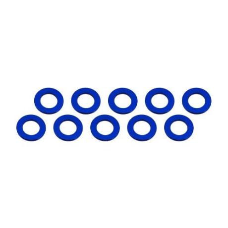 3x6x0,5mm alu podložky modré (10 ks.)