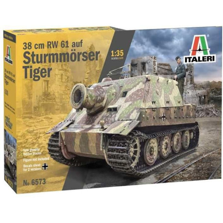 Model Kit military 6573 - 38 cm RW 61 auf STURMMORSER TIGER (1:35)