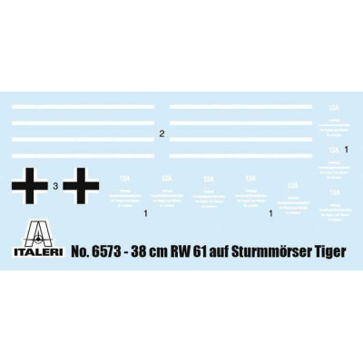 Model Kit military 6573 - 38 cm RW 61 auf STURMMORSER TIGER (1:35)