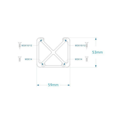Robomaster S1 - přední hliníkový pevnostní rám