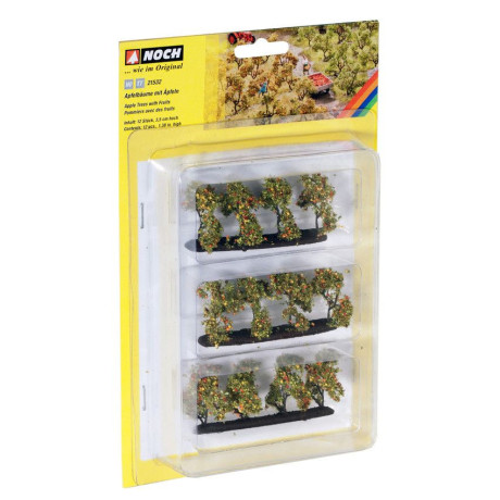 Plantážové stromčeky s jablkami, 3,5 cm, 12ks  NO21532