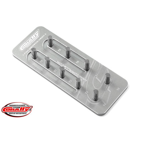 Hliníkový držák pastorků M1.0/5,0mm hřídel (pro devět pastorků)