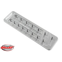 M0.6 alumínium fogaskeréktartó modul 15 és 29 fog között. Eloxált titán/szürke színben