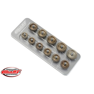 Hliníkový držák pastorků M0,6/3,17mm hřídel (pro jedenáct pastorků)