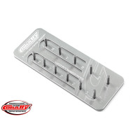 Alumínium fogaskeréktartó a 32DP modulhoz 10 és 20 fog között. Eloxált titán/szürke színben