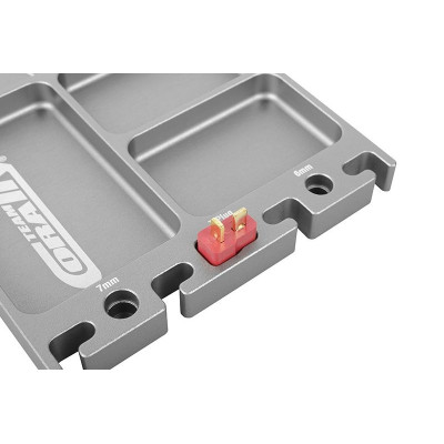 Multi-stojánek a držák - vaničky - pájecí držák - CNC frézovaný - barva titanová