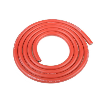 Silikonový kabel 5,5qmm, 10AWG, 1metr, červený