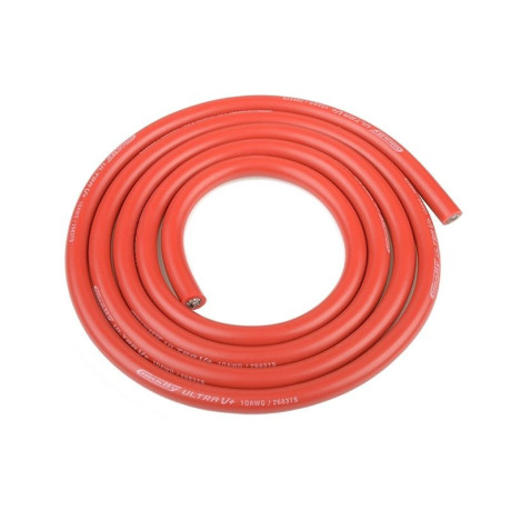 Silikonový kabel 5,5qmm, 10AWG, 1metr, červený