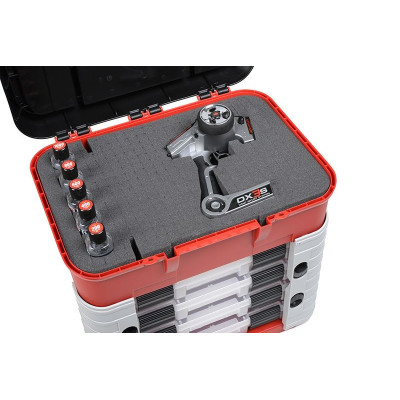 Přepravní plastový kufr Pit Car se 4 šuplíky a pěnovou. vložkou