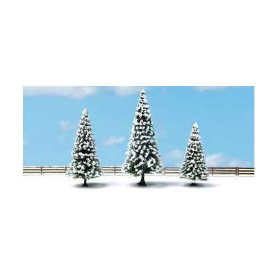 Zasnežené jedličky 3ks, 8 - 12 cm  NO25234