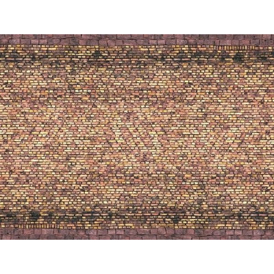 3D kartónová doska, žlté multifarebné tehly 25 x 12,5 cm / ks  NO56605