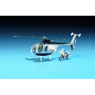 Model Kit vrtulník 12249 - HUGHES 500D POLICE HELICOPTER (1:48)
