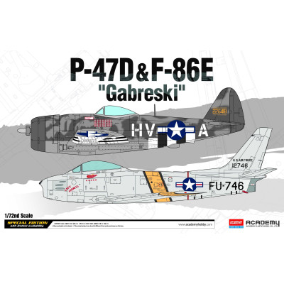 Model Kit letadlo 12530 - P-47D & F-86E "Gabreski" LE: (1:72)