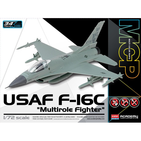 Model Kit letadlo 12541 - USAF F-16C "Multirole Fighter" MCP (1:72)