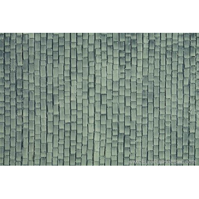 Dláždená cesta s chodníkom a kanálmi, 28 x 10 cm  NO57216