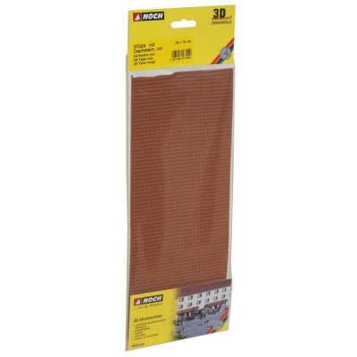 Strešná taška, červená, 28 x 10 cm  NO57324