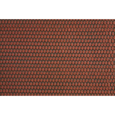 Strešná krytina, červená, 28 x 10 cm  NO57328