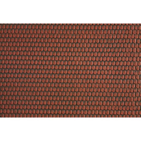 Strešná krytina, červená, 28 x 10 cm  NO57328