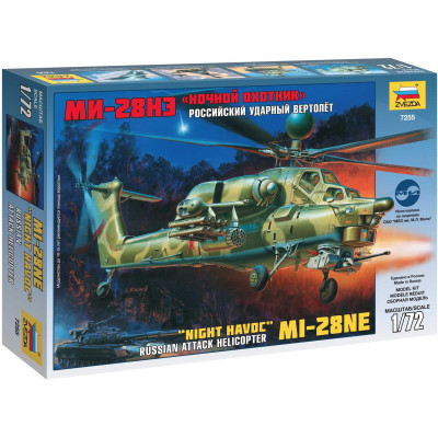 Model Kit vrtulník 7255 - MIL MI-28N Russian Helicopter (1:72)