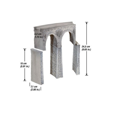 Kamenný viadukt oblúkový R1, 30° 7,1 x 24,5 cm  NO58664