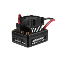 Programozható, vízálló, érzékelő nélküli AC-vezérlő modellautókhoz. 2S = 6000Kv és 3S = 4000Kv motorokhoz, tápellátás 6-9NiMh/2-3 LiPO cellák, súly 72g, BEC 6V/3A, méretek 39,4x32,8x23,1mm ventilátor nélkül.