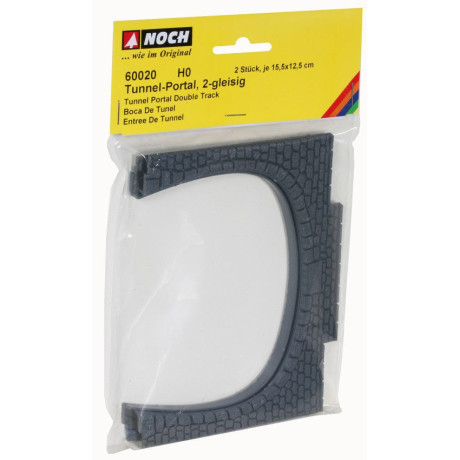 Tunelový portál 2-koľajný 2 ks, 15,5 x 12,5 cm  NO60020