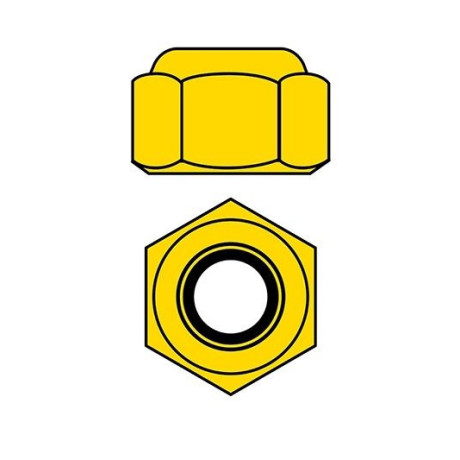 Hliníkové Nylon STOPmatky M4 - zlaté - 10 ks.