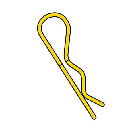 Team Corally - sponky karoserie - 45° ohnuté - malé - zlaté - 10 ks.