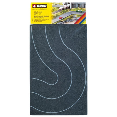 Asfaltová cesta, zákruta, 2ks, 8 cm  NO60701