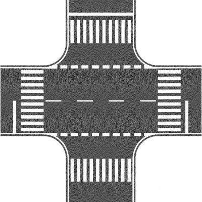 Križovatka, čierny asfalt 22 x 22cm  NO60712