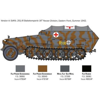 Model Kit military 7077 - Sd.Kfz. 251/8 Ambulance (1:72)
