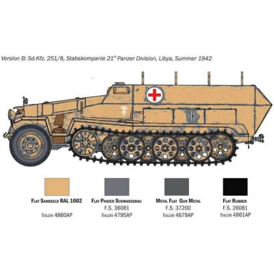 Model Kit military 7077 - Sd.Kfz. 251/8 Ambulance (1:72)