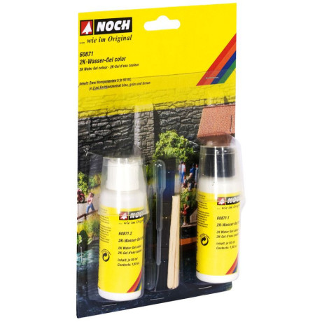 2K Vodný gel (dvojzložkový 2 x 50 ml) + 3 x 2 ml farby  NO60871