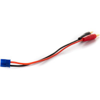 Töltőkábel 4 mm-es banándugóval és EC2 készülékcsatlakozóval (férfi).