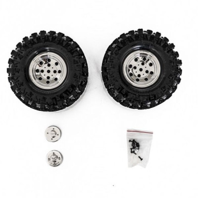 Kompletní CRAWLER 1/10 gumy "CLIMBER", chromový disk, 2 ks.