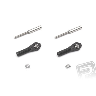 Plastový kloubek M2 s mosaznou kuličkou a ocelovou spojkou, 2ks