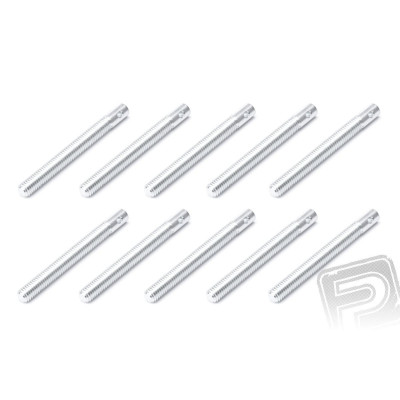 Ocelová spojka lanka, M3 x 24mm s 1,5mm vrtáním, 10 ks.