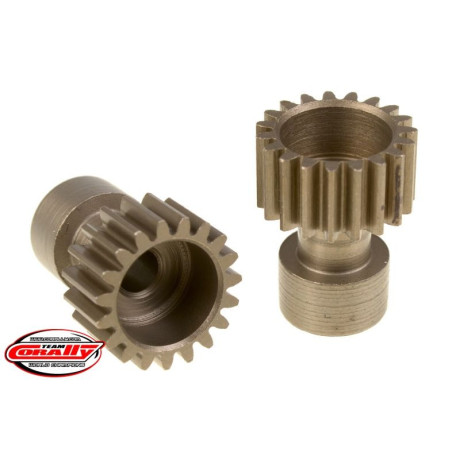 Ocelový tvrzený pastorek 19 zubů (modul 48DP) - dlouhá verze