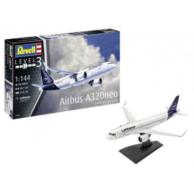 Plastic ModelKit letadlo 03942 - Airbus A320 Neo Lufthansa "New Livery" (1:144)