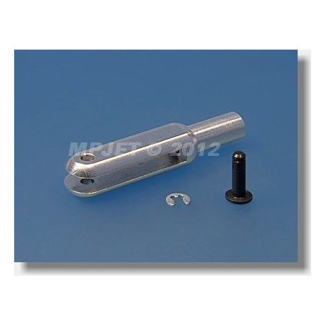 2150 Vidlička Dural, Délka 23mm, Šířka drážky 1,6, Čep pr.1,6mm, M2, 2ks