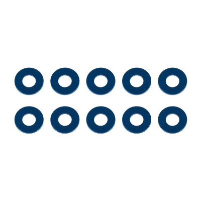 Bulkhead podložky, 7.8x3.5x0,5mm, modré alu, 10 ks.