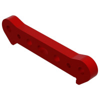 Pótalkatrész RC autó modellekhez Arrma Kraton 8S BLX 1:5: első felfüggesztés tartó, alumínium, piros.