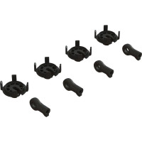 Pótalkatrész RC autó modellekhez Arrma Kraton 8S BLX 1:5: lengéscsillapító zárókupak, lengéscsillapítószem (4 db).